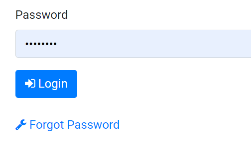 Password reset button